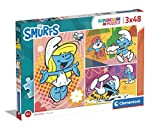 Clementoni- Puzzle Pitufos 3x48pzs The Smurfs Supercolor Smurfs-3x48 (Include 3 48 Pezzi) -Made in Italy, Bambini 4 Anni, Puffi, Cartoni ...