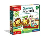 Clementoni Sapientino-Genitori e Cuccioli, Gioco educativo Bambini 2 Anni-flashcard Animali-Play for Future-Made in Italy, Multicolore, 16376
