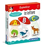 Clementoni Sapientino Le Lettere, gioco per imparare le lettere, puzzle incastro bambini, tessere illustrate, gioco educativo 3 anni, Made in ...