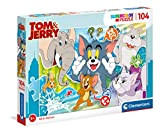 Clementoni Supercolor Tom and Jerry-104 pezzi-Made in Italy, puzzle bambini 6 anni+, Multicolore, 27518