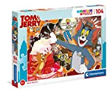Clementoni Tom and Jerry Supercolor Jerry-104 pezzi-Made in Italy, puzzle bambini 6 anni+, Multicolore, 27516