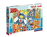 Clementoni Tom and Jerry Supercolor Jerry-3x48 (3 48 pezzi) -Made in Italy, puzzle bambini 4 anni+, Multicolore, taglia unica, 25265