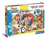 Clementoni Topo Gigio Supercolor Gigio-60 maxi pezzi-Made in Italy, bambini 4 anni, cartoni animati, puzzle animali, tessere grandi, Multicolore, Medium, ...