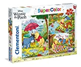 Clementoni Winnie The Pooh & Friends Clementoni-25232-Supercolor Puzzle Pooh-3x48 pezzi-Disney, Multicolore, 25232