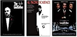 Close Up Gangster Movies - Set di 3 poster "Il Pate The Godfather, Al Pacino Scarface, Goodfellas", 61 x 91,5 ...