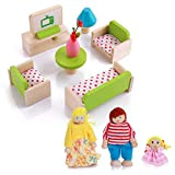 cobee Mini set di mobili in legno per casa delle bambole, 12 pezzi in miniatura per casa delle bambole con ...