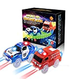Codomoxo® Bright Light Up Racing Cars per le piste magiche flessibili e luminose (blu + rosso)