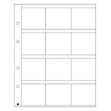 coin sheets OPTIMA, for 12 coin Holders 50x50 mm, clear