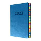 Collins Edge Rainbow - Agenda 2023, formato A5, con visualizzazione settimanale, colore: azzurro (ED153.U57-23), agenda e diario completo