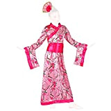 com-four® Costume Kimono per Bambini - Costume di Carnevale in Stile Geisha o Principessa Asiatica - Abito Kimono con Cintura ...