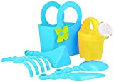 COM-FOUR® set da giardino 6 pezzi per bambini - accessori da spiaggia - attrezzi da giardino per bambini con pala, ...