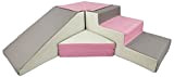 Completo set 4 mattoni blocchi schiuma gioco giocattoli bambini scivolo (colore: bianco,rosa chiaro,grigio)