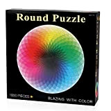 Coogam 1000 Pezzi Rotonda Puzzle Creativo Arcobaleno Difficile Grande Jigsaw Puzzle Educativo Giocattolo Antistress per Adulti Bambini