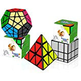 Cooja Cube Set, 5 Pezzi Cubi Magici 2x2x2 + 4x4x4 + Pyraminx + Megaminx + Specchio Magico, Cube Puzzle Speed ...