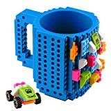 Coolty Tazza Mattoncini di Construire, Tazze di Taffè con 2 Blocks Compatibile con Lego, Idea Regalo di Natale (Blu)