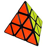 Coolzon® 3x3 Pyramid Pyraminx Cubo Magico Triangolo Speed Puzzle Magic Cube Velocità Twisty Giocattolo 98mm,Nero
