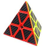 Coolzon 3x3 Triangolo Puzzle Cube Pyraminx Pyramid Magico Cubo con Adesivo in Fibra di Carbonio Nuovo velocità
