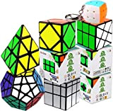 Coolzon Magic Cube-Set di 9 cubi di puzzle di velocità piraminx+ Megaminx+2x2+3x3+4x4+specchio+Skewb+Fenghuolun+mini cubo,lussuoso puzzle magico cubo giocattolo kit per ragazzi ...
