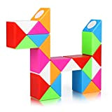 Coolzon Magic Snake Cube, 24 Parti 3D Puzzle Toy Magic Ruler Twist Puzzle Toy per Bambini E Adulti, Multicolore