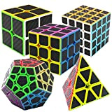 Coolzon Puzzle Cubes 5 Pezzi Megaminx + Pyraminx + 2x2x2 + 3x3x3 + 4x4x4 in Giftbox Magico Cubo con Adesivo ...