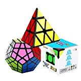 Coolzon Speed Cube, Set di Cubo Magico 3x3 + Pyraminx + Megaminx, Puzzle Cube Speedcube Regali per Bambini Adulti, 3 ...