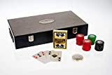 Copag Poker Set Texas Hold'em Inclusso 300 Poker Chips, 1 Mazzo Carte Poker & 1 Dealer, Scatola in Legno