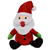 cosedacasa Babbo Natale Rosso con Cappello ripete Quando Si Parla Salta Peluche Pupazzo 20 cm Divertente Idea Regalo di Natale