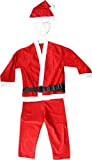 Costume da Babbo Natale per bambino, ragazza, adulto, giacca, pantaloni, barba, cappello e cintura per Natale o cosplay,set di 5 ...