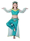 Costume Jasmine Bimba Odalisca Araba Principessa Carnevale 130 7 - 8 anni Idea Regalo Natale Compleanno Festa