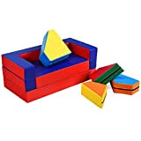 COSTWAY Sofa Divano da Gioco per Bambini, Gioco Puzzle Componibile 4 in 1, Morbido e Impermeabile, 141 x 94 x ...