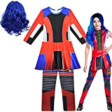 CPAI Kid Descendants 3 Costume Cosplay 3D Stampato Halloween Fancy Dress Set Tuta Audrey Mal Evie Carnival Gioco di Ruolo ...