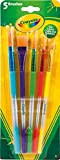 Crayola- 5 Pennelli Taglie Varie, Setole Morbide, Per ogni progetto creativo per scuola e tempo libero. 54-3007