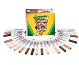 Crayola Colours of the World - Pennarelli Punta Maxi, Confezione da 24, Colori Multiculturali Assortiti nei Toni della Pelle, 58-7804