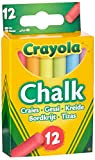Crayola - Gessetti Colorati per Lavagna, Confezione da 12 pezzi, Senza Polvere, 0281