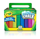 Crayola - Gessi per Esterno Lavabili, Confezione da 48 Pezzi, per Scuola e Tempo Libero, Colori Assortiti, 51-2048