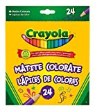 CRAYOLA - Matite Colorate, 24 Colori Assortiti, Pre-temperate, per Scuola e Tempo Libero, 3624