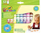 Crayola Mini Kids – Pennarelli Lavabili con Punta Arrotondata, Confezione da 12 Pezzi in Colori Assortiti, Età Consigliata: 12 Mesi ...