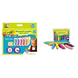 Crayola Mini Kids Pennarelli Super Lavabili A Punta Tonda, Per Asilo E Tempo Libero, 12 Colori & Mini Kids Maxi ...