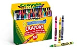 Crayola - Pastelli a Cera, Confezione da 64 pezzi, Temperino incluso nella confezione, per Scuola e Tempo Libero, Colori Assortiti, ...