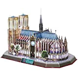Cubic Fun- Cattedrale di Notre Dame de Paris Modellino Puzzle 3D, Multicolore, L173h