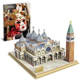 CubicFun National Geographic Puzzle 3D Piazza di San Marco, con Libretto di Fotografia, 107 pezzi