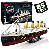 CubicFun Puzzle 3D LED Titanic Regali di San Valentino Grande Nave Modello Kit di Costruzione Giocattoli per Adulti e Adolescenti, ...