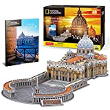 CubicFun Puzzle 3D per Adulti Kit Modello Basilica di San Pietro National Geographic, Puzzle Bambini Età 8-10 Architettura Città del ...