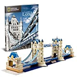CubicFun Puzzle 3D Tower Bridge Londra, con National Geographic Libretto Fotografico, 120 Pezzi