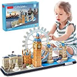 CubicFun Puzzle 3D UK London Tower Bridge Big Ben City Skyline Building Model Kit Regalo e Souvenir per Adulti e ...