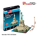 Cubicfun - Puzzle in 3d mini statua di libertà città di New York 31 pezzi