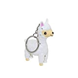 Cuiyoush Simpatico portachiavi alpaca con LED suono portachiavi titolare unisex ornamento per bambini giocattolo regalo bianco