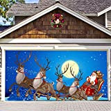 CUSENA Natale Garage Porta Decorazioni Holiday Garage Porta Banner Copertura Santa Moose Sfondo murale Decorazione, Adatto Come Feste di Natale ...