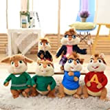 Cute Alvin and the Chipmunks Peluche Peluche Cuscino Peluche Decorazione della stanza delle bambole per il regalo di compleanno del ...
