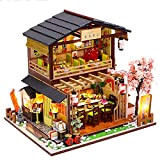 CUTEBEE Miniatura casa delle Bambole con mobili, Fai da Te Kit di Dollhouse di Legno Oltre a Prova di Polvere ...